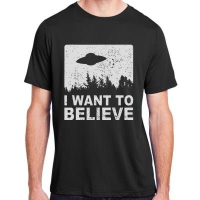 I Want To Believe I Aliens Ufo Area 51 Roswell Adult ChromaSoft Performance T-Shirt