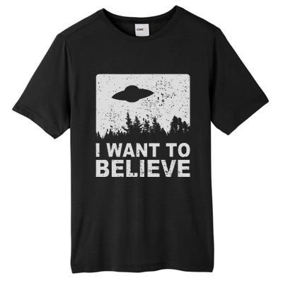 I Want To Believe I Aliens Ufo Area 51 Roswell Tall Fusion ChromaSoft Performance T-Shirt