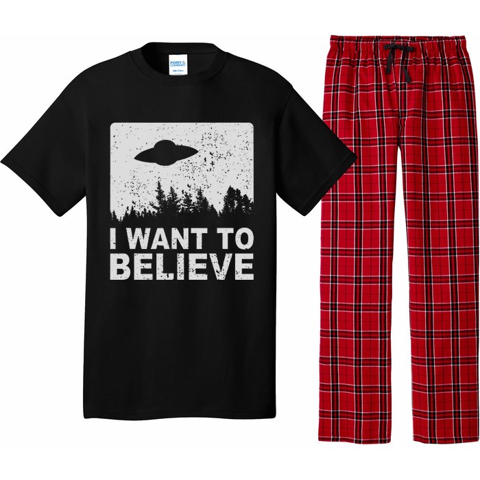 I Want To Believe I Aliens Ufo Area 51 Roswell Pajama Set