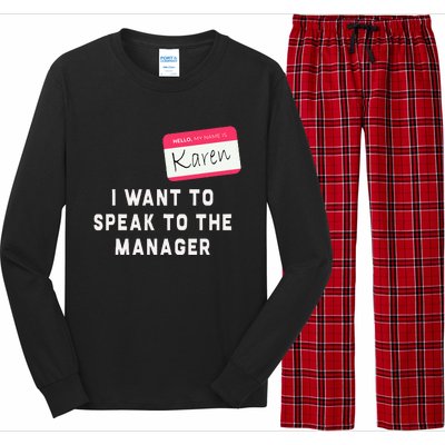 I Want To Speak To The Manager Karen Halloween Costume Long Sleeve Pajama Set