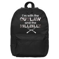 IM With The Outlaw And The Hillbilly 2024 Saying Quote 16 in Basic Backpack