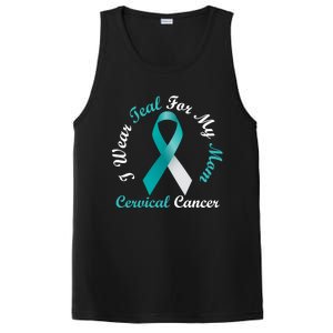 I Wear Teal For My Mom Cervical Cancer Awareness Great Gift PosiCharge Competitor Tank