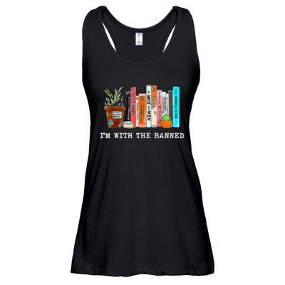 I'm With The Banned Books I Read Banned Books Lovers Ladies Essential Flowy Tank