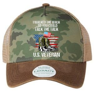 I Walked The Walk So You Could Talk The Talk U.S. Veteran Legacy Tie Dye Trucker Hat