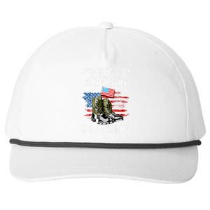 I Walked The Walk So You Could Talk The Talk U.S. Veteran Snapback Five-Panel Rope Hat