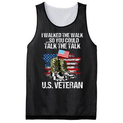 I Walked The Walk So You Could Talk The Talk U.S. Veteran Mesh Reversible Basketball Jersey Tank