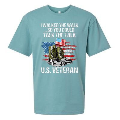 I Walked The Walk So You Could Talk The Talk U.S. Veteran Sueded Cloud Jersey T-Shirt