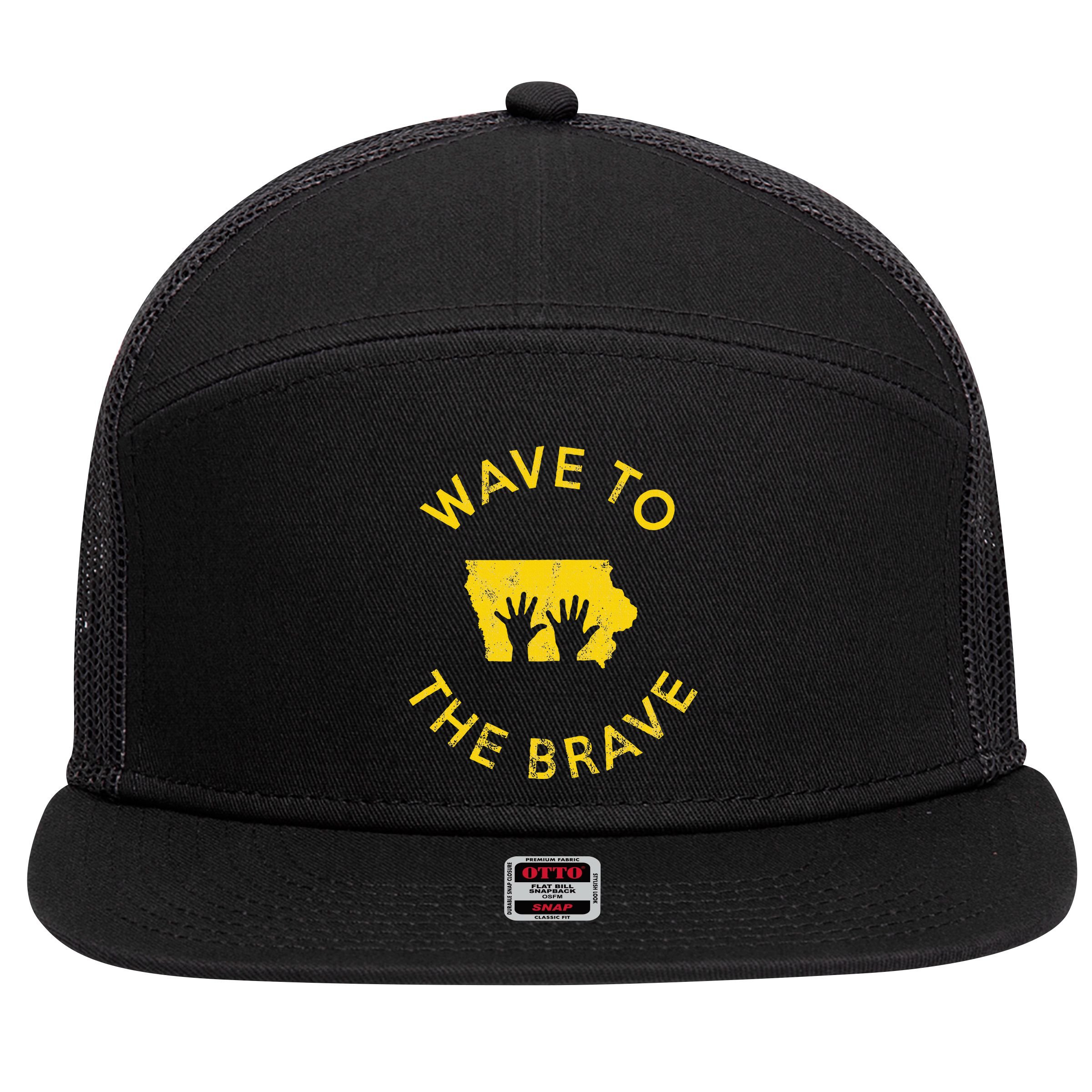 Iowa Wave to the Brave Football Childrens Hospital 7 Panel Mesh Trucker Snapback Hat