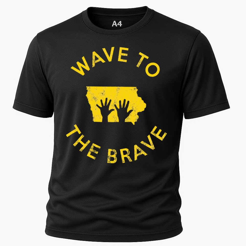 Iowa Wave to the Brave Football Childrens Hospital Cooling Performance Crew T-Shirt