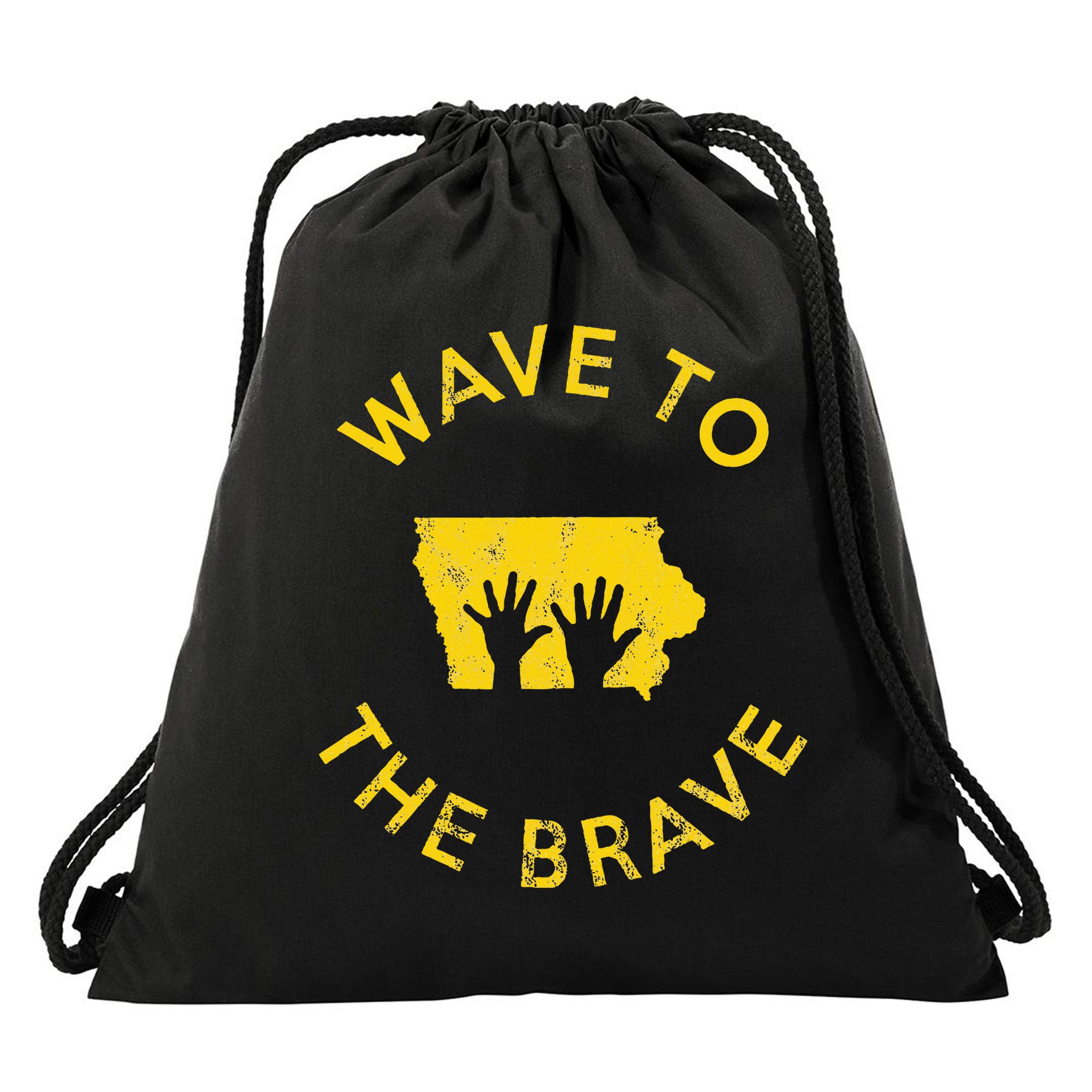 Iowa Wave to the Brave Football Childrens Hospital Drawstring Bag