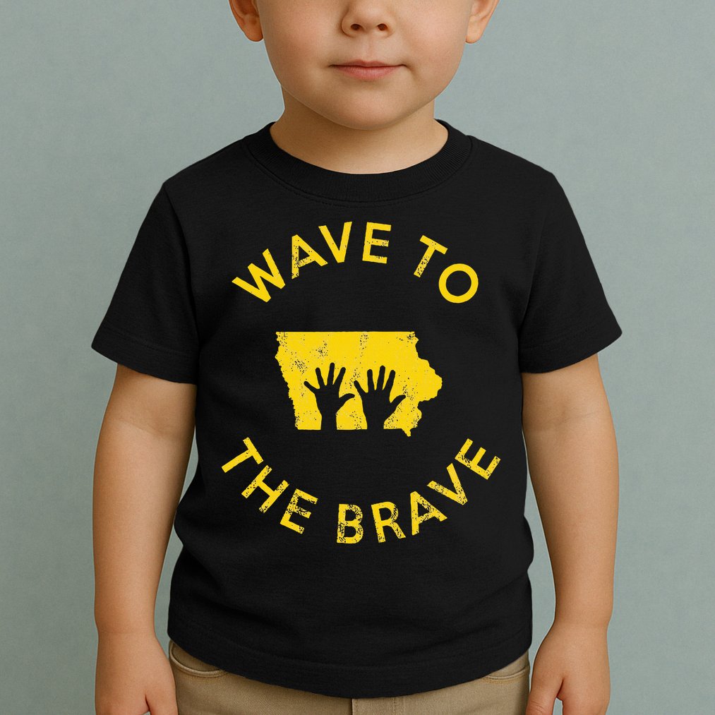 Iowa Wave to the Brave Football Childrens Hospital Toddler T-Shirt