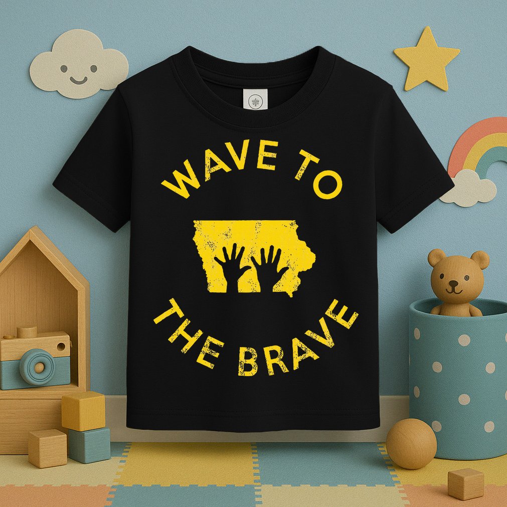 Iowa Wave to the Brave Football Childrens Hospital Toddler T-Shirt