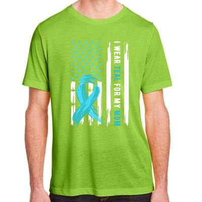 I Wear Teal For My Mom Cervical Cancer Awareness Gift Adult ChromaSoft Performance T-Shirt