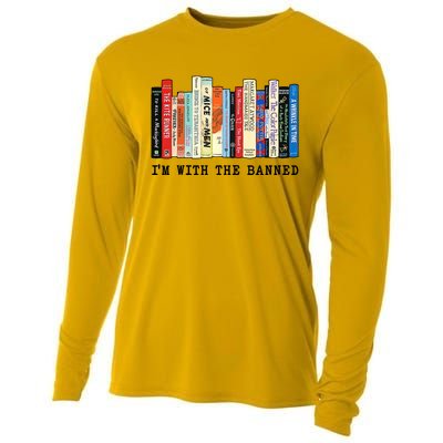 Im With The Banned Book Funny Cooling Performance Long Sleeve Crew