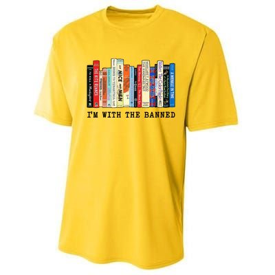 Im With The Banned Book Funny Performance Sprint T-Shirt