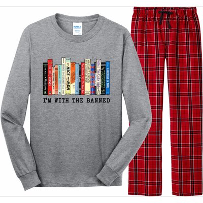 Im With The Banned Book Funny Long Sleeve Pajama Set