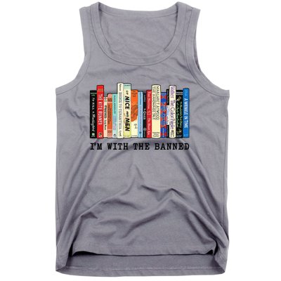 Im With The Banned Book Funny Tank Top