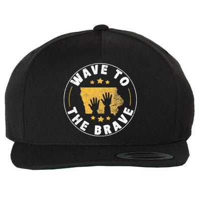 Iowa Wave To The Brave Football Childrens Hospital Wool Snapback Cap