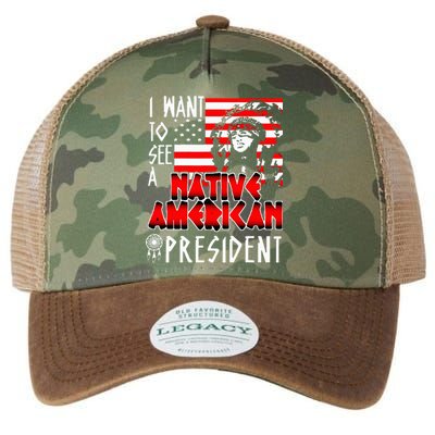 I Want To See A Native American President Legacy Tie Dye Trucker Hat