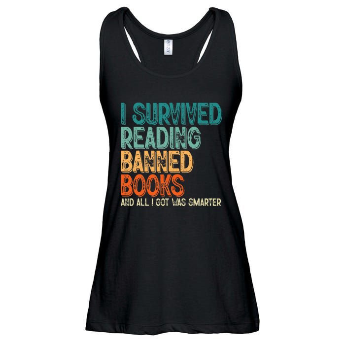 Im With The Banned I Survived Reading Banned Books Ladies Essential Flowy Tank