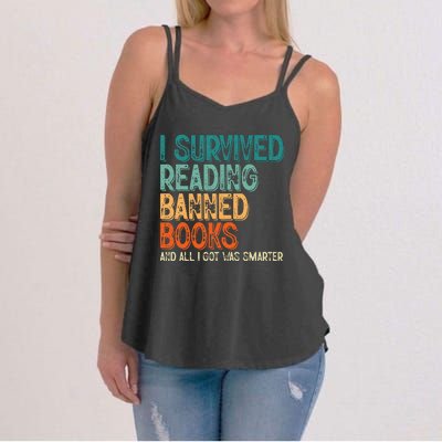 Im With The Banned I Survived Reading Banned Books Women's Strappy Tank