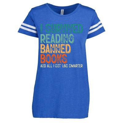 Im With The Banned I Survived Reading Banned Books Enza Ladies Jersey Football T-Shirt