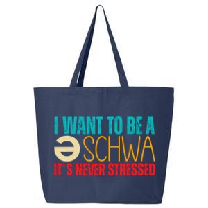 I Want To Be A Schwa ItS Never Stressed 25L Jumbo Tote