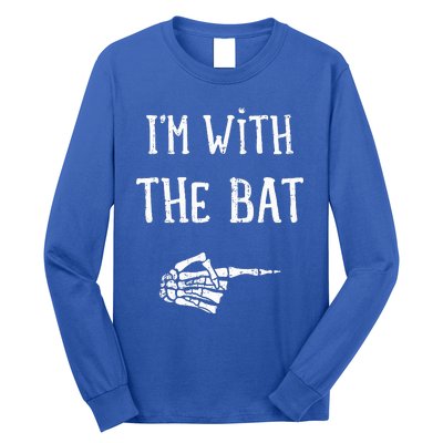 IM With The Bat Funny Matching Couple Costume Halloween Long Sleeve Shirt