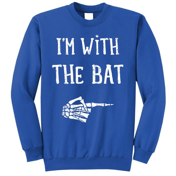 IM With The Bat Funny Matching Couple Costume Halloween Sweatshirt