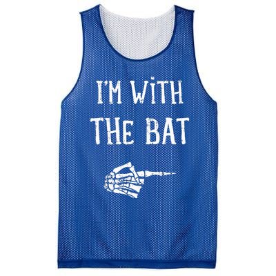 IM With The Bat Funny Matching Couple Costume Halloween Mesh Reversible Basketball Jersey Tank