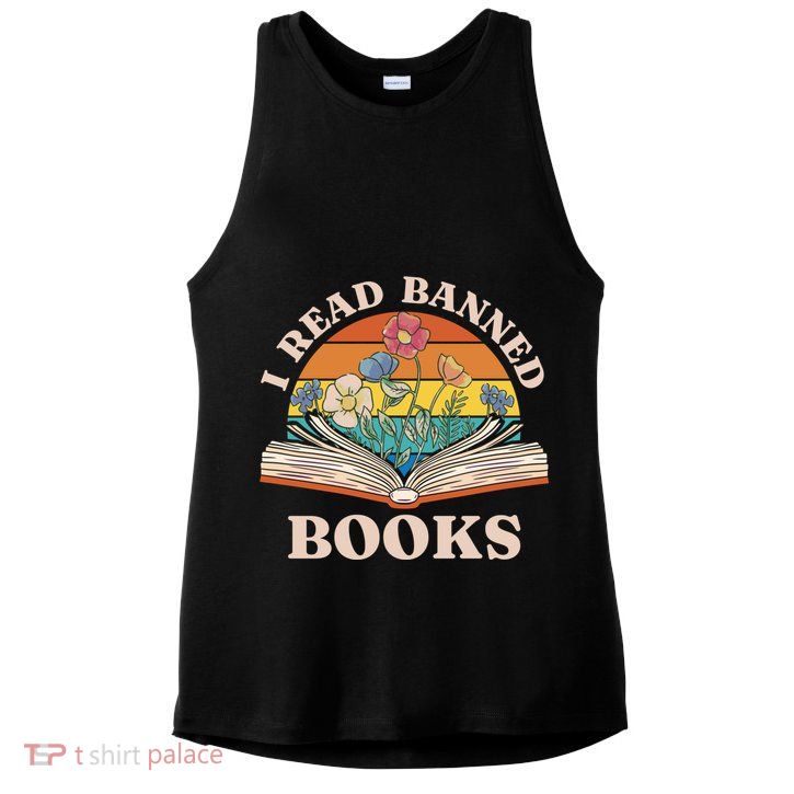 Im With The Banned Banned Books Reading Books Ladies PosiCharge Tri-Blend Wicking Tank