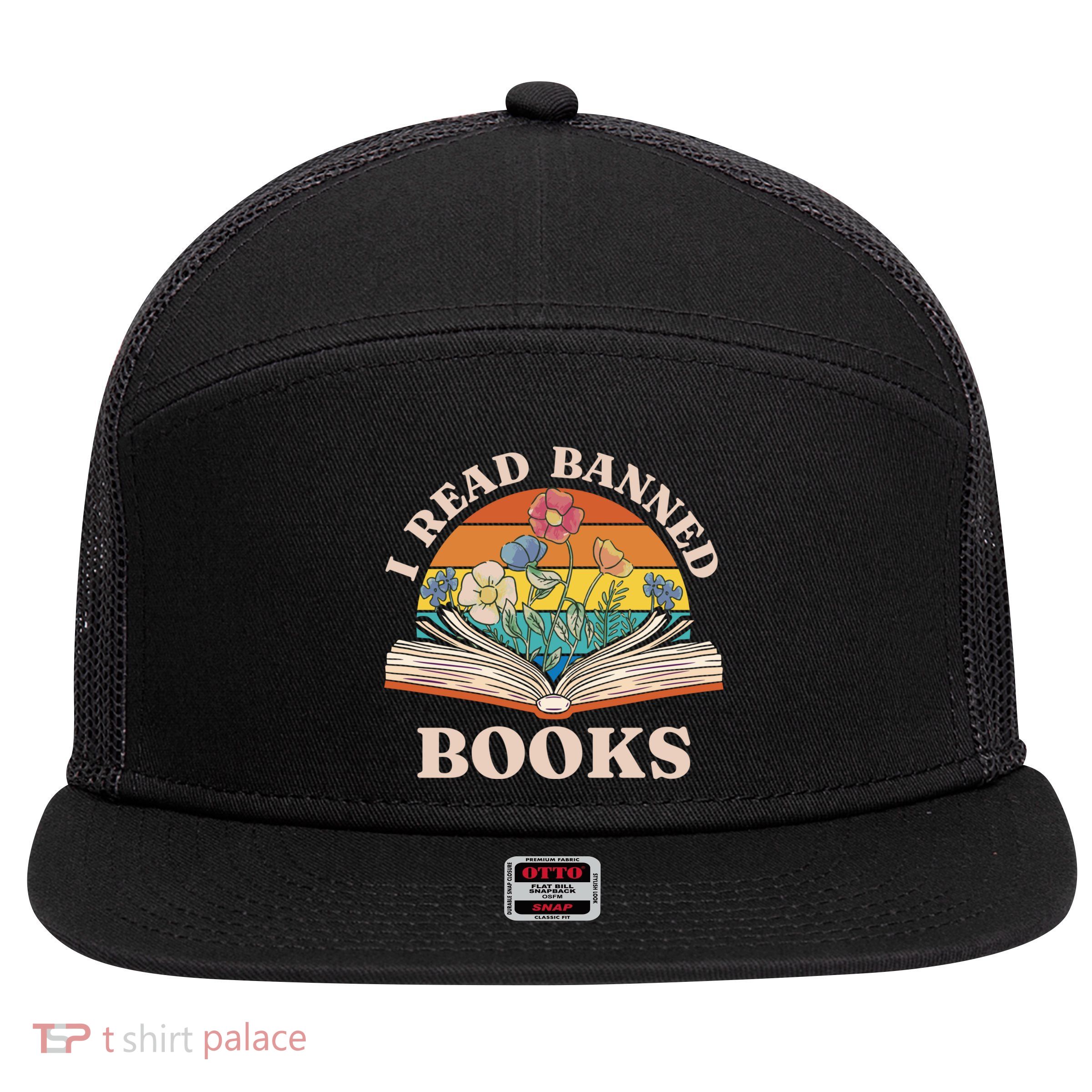 Im With The Banned Banned Books Reading Books 7 Panel Mesh Trucker Snapback Hat