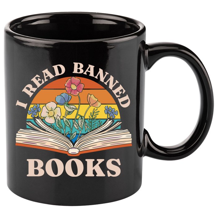Im With The Banned Banned Books Reading Books 11oz C Handle Ceramic Mug