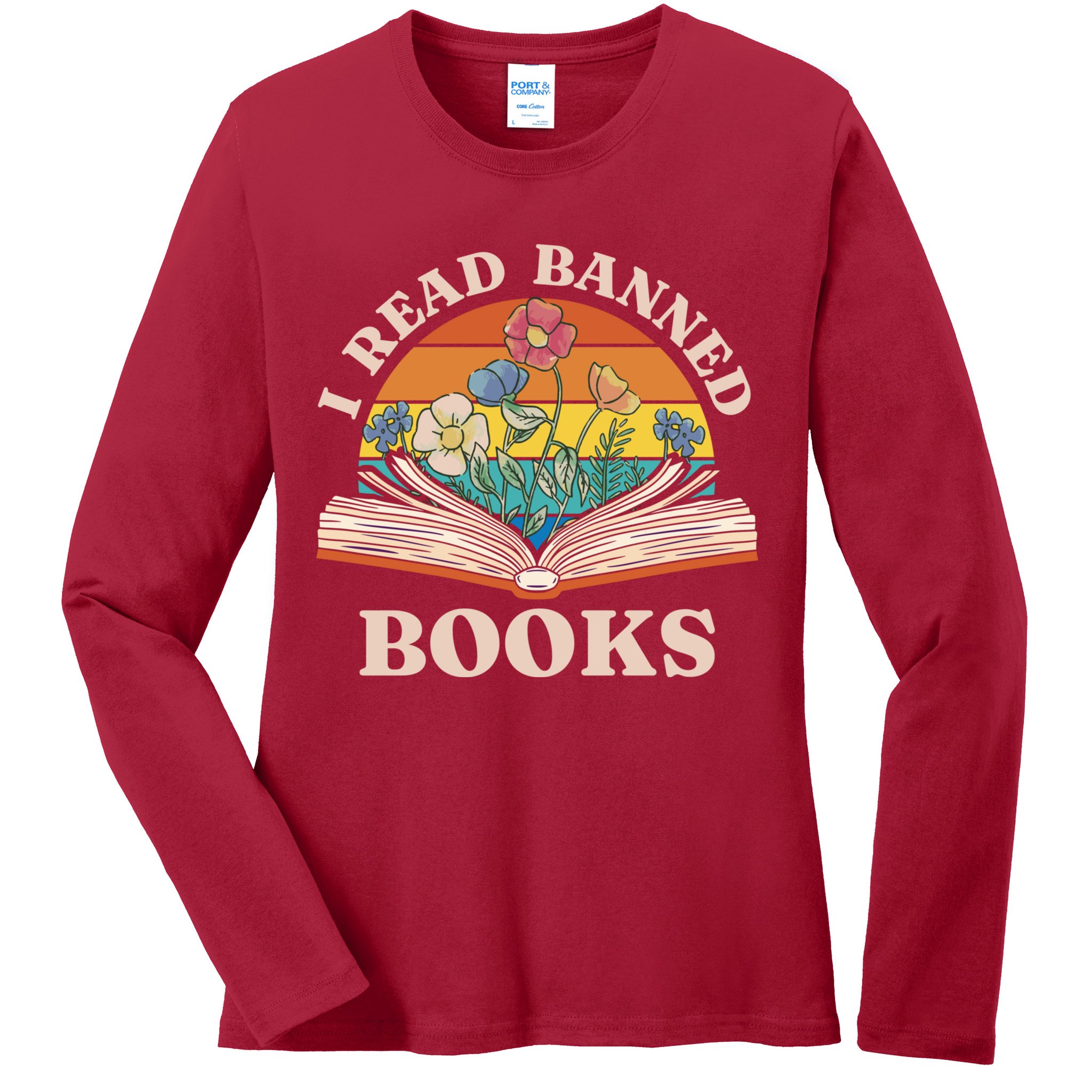 Im With The Banned Banned Books Reading Books Ladies Long Sleeve Shirt