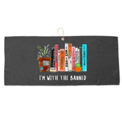 I'm With The Banned Books I Read Banned Books Lovers Large Microfiber Waffle Golf Towel