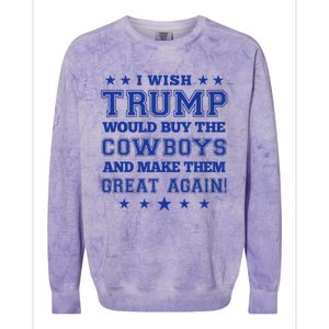 I Wish Trump Would Buy The Cow And Make Them Great Again Colorblast Crewneck Sweatshirt