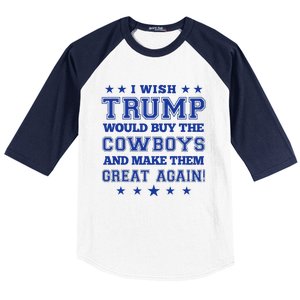 I Wish Trump Would Buy The Cow And Make Them Great Again Baseball Sleeve Shirt