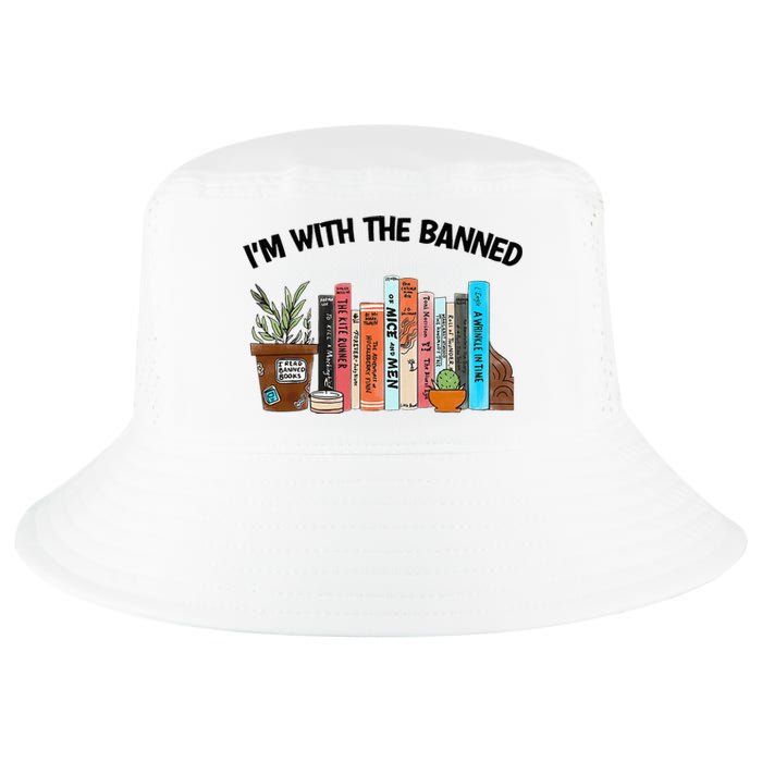 I'm With The Banned Funny Book Readers I Read Banned Books Cool Comfort Performance Bucket Hat