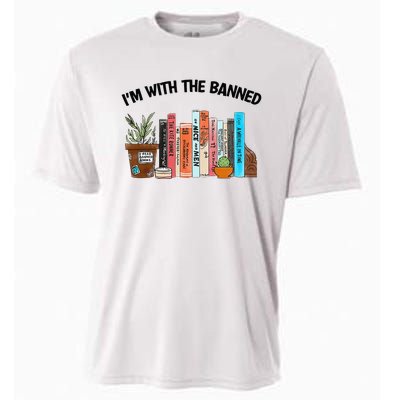 I'm With The Banned Funny Book Readers I Read Banned Books Cooling Performance Crew T-Shirt