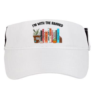 I'm With The Banned Funny Book Readers I Read Banned Books Adult Drive Performance Visor