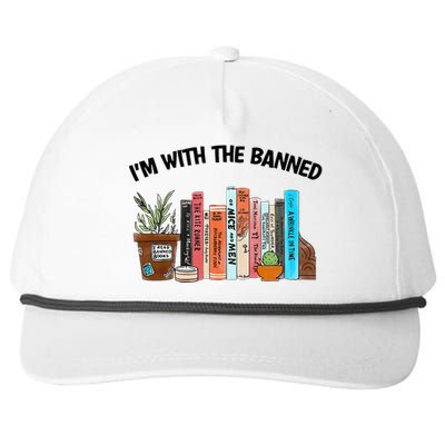 I'm With The Banned Funny Book Readers I Read Banned Books Snapback Five-Panel Rope Hat