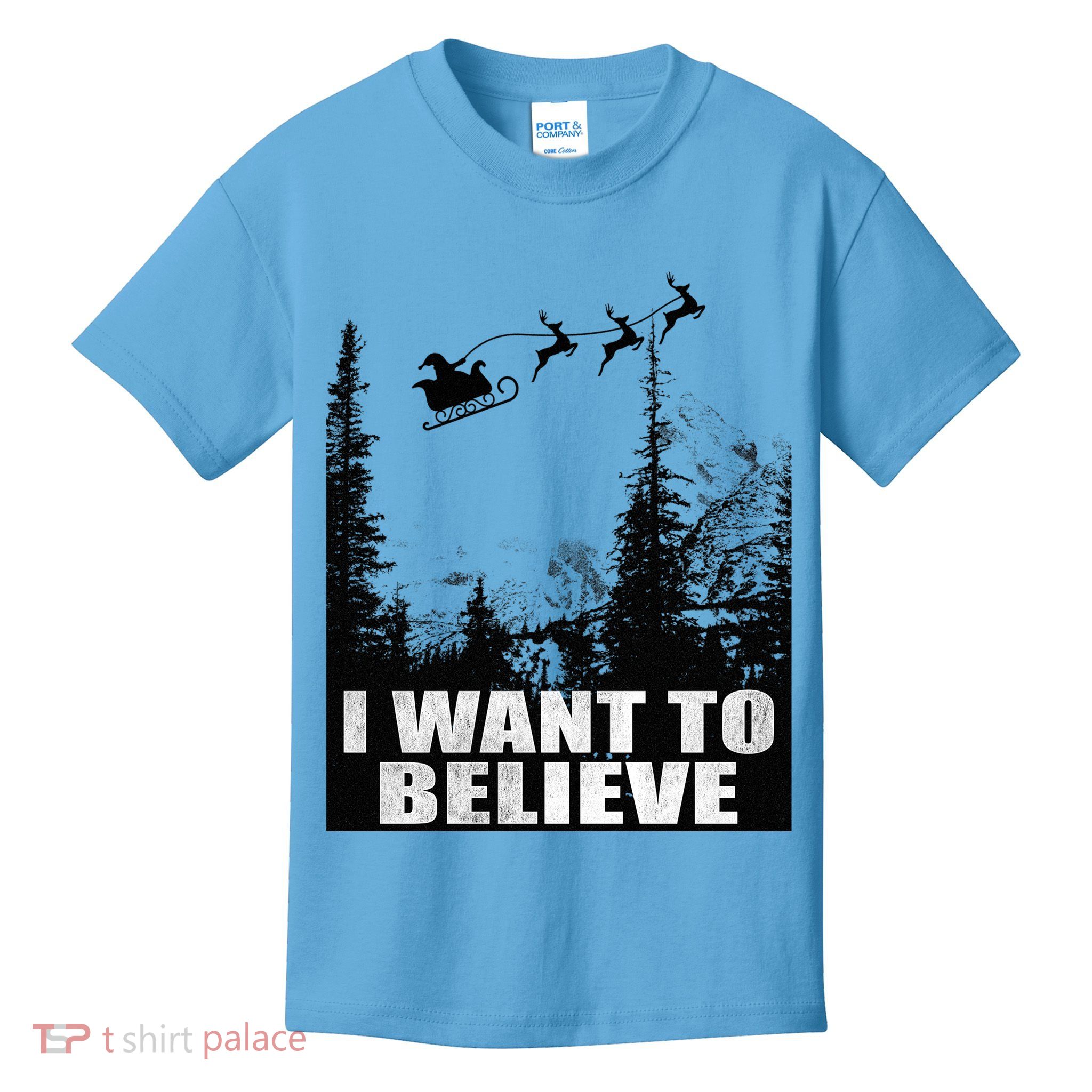 I Want To Believe Funny Christmas Great Gift Kids T-Shirt