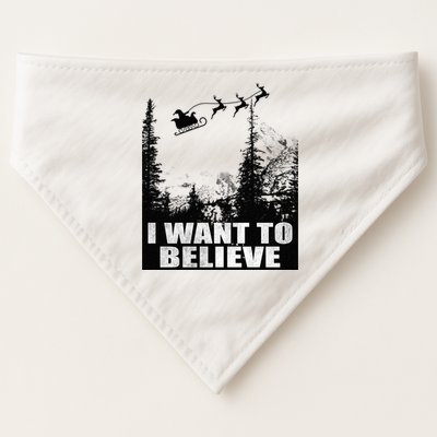 I Want To Believe Funny Christmas Great Gift USA-Made Doggie Bandana