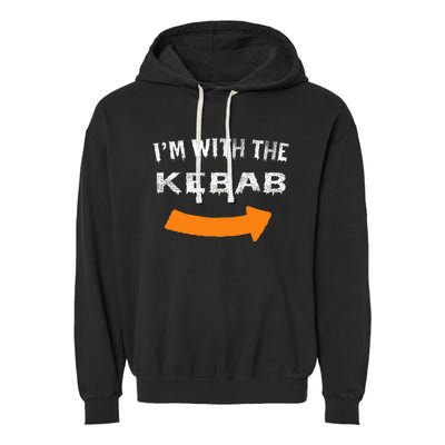 Im With The Kebab Funny Lazy Halloween Costume Garment-Dyed Fleece Hoodie