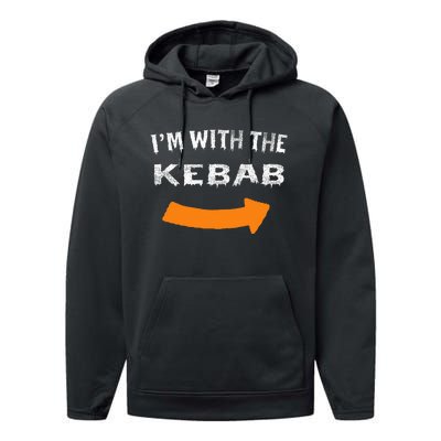 Im With The Kebab Funny Lazy Halloween Costume Performance Fleece Hoodie