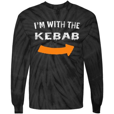 Im With The Kebab Funny Lazy Halloween Costume Tie-Dye Long Sleeve Shirt