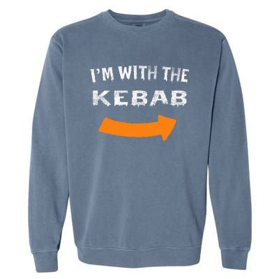 Im With The Kebab Funny Lazy Halloween Costume Garment-Dyed Sweatshirt