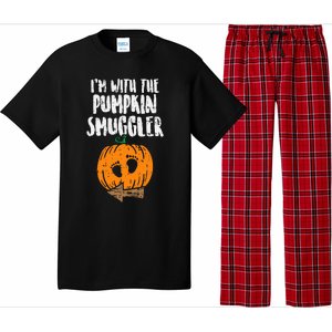 Im With The Pumpkin Smuggler Halloween Pregnancy Pajama Set