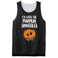 Im With The Pumpkin Smuggler Halloween Pregnancy Mesh Reversible Basketball Jersey Tank