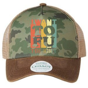 I Want Tofu Tonight Retro Funny Vegan Vegetarian Legacy Tie Dye Trucker Hat